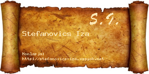 Stefanovics Iza névjegykártya